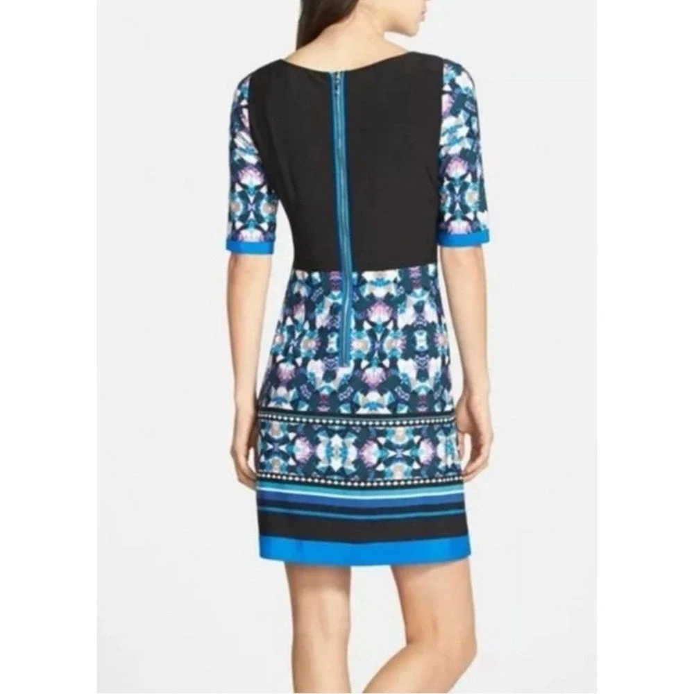 Eliza‎ J. Women Blue Shift Dress Size 8 Stretchy Party Cocktail